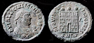 Licinius II, G, M & S Obv, Silvered Campgate Licinius II, G, M & S Obv, Silvered Campgate